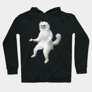 White Cat Cat Meme Hoodie